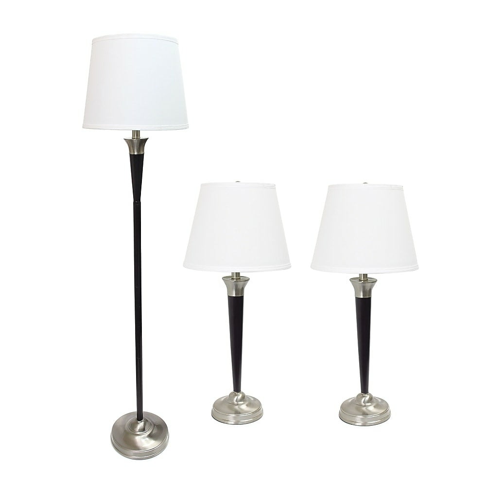 Image of Elegant Designs Incandescent 3 Light Set, Malbec Black (LC1018-MBC)