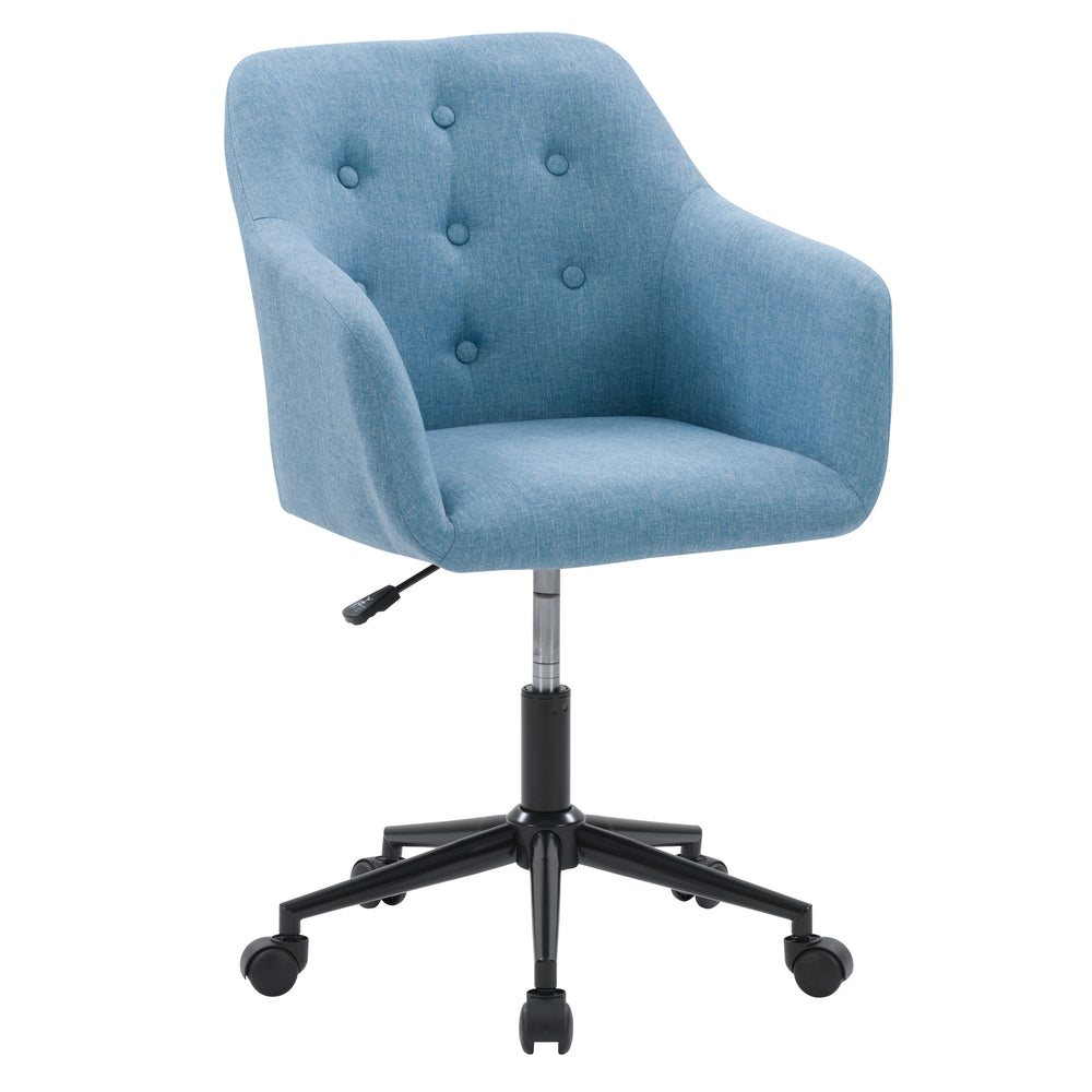 Image of CorLiving Marlowe Upholstered Button Tufted Task Chair - Light Blue