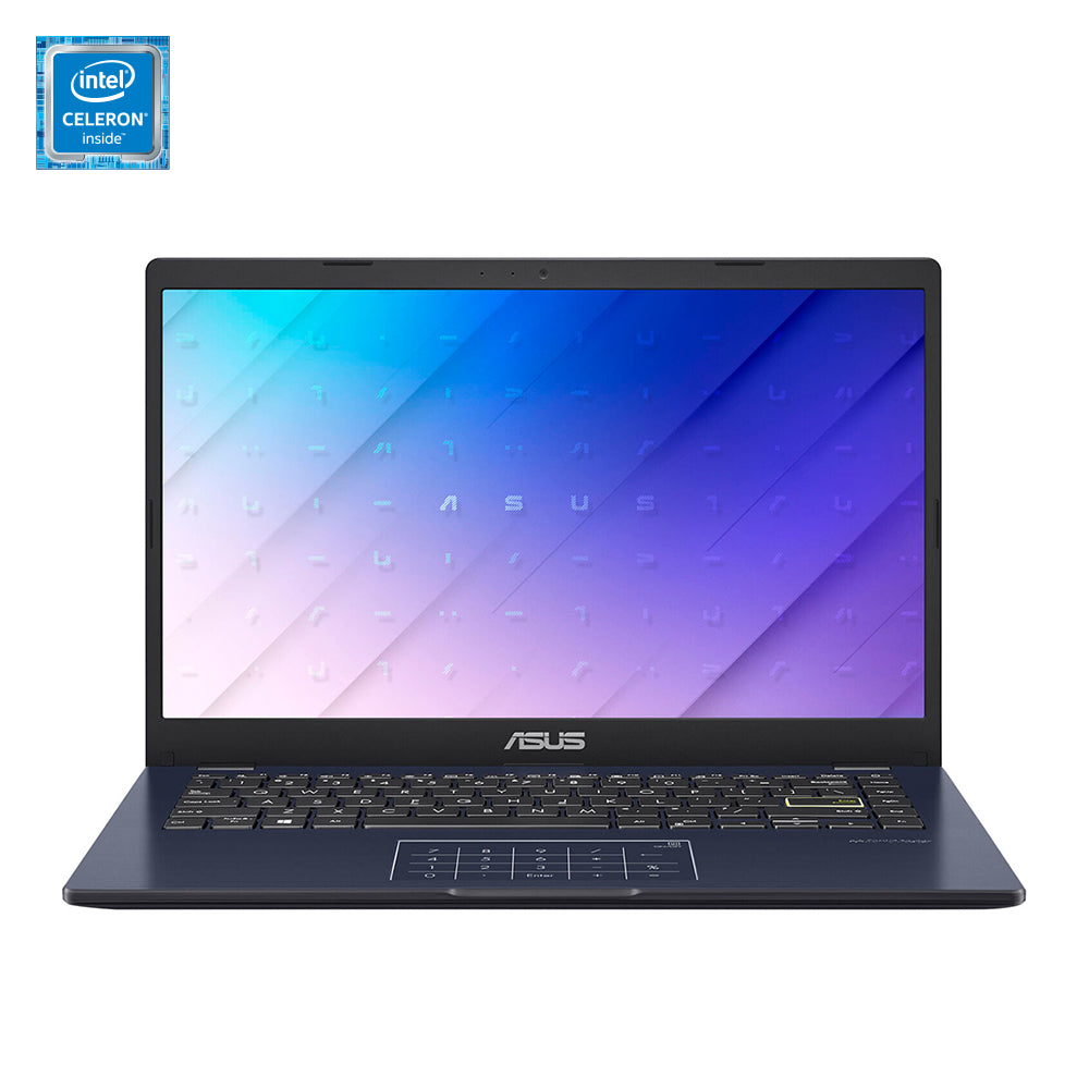 Image of Asus 14" Laptop with 1-year of Microsoft 365 - Intel Celeron N4020 - 4GB DDR4 RAM - 64GB eMMC - Windows 11 Home in S mode, Black