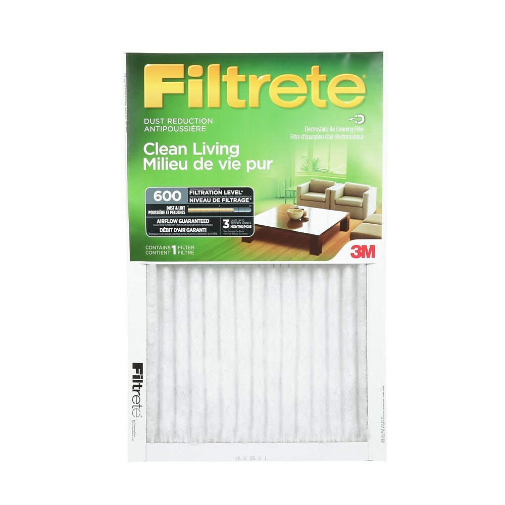 Image of Filtrete Clean Living Dust Reduction Filter - 16" x 25" x 1", White