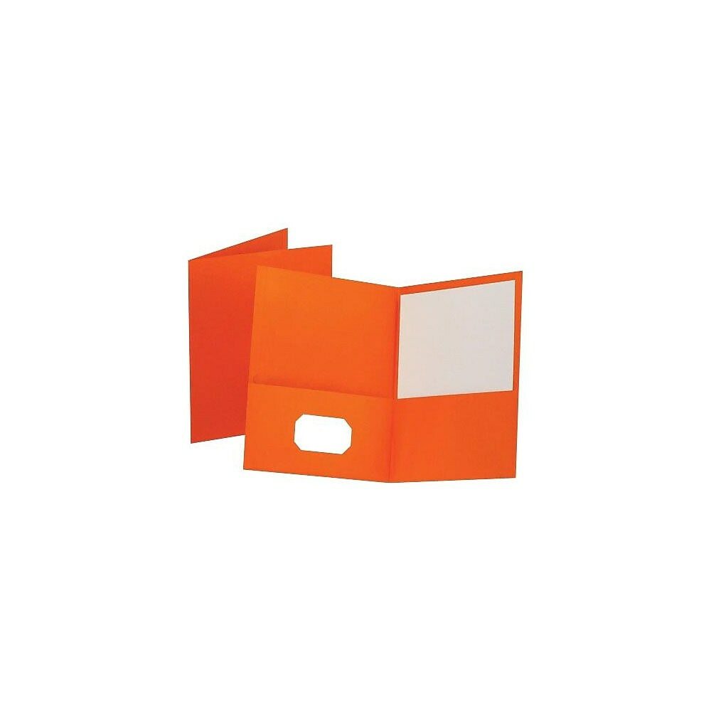Image of Oxford Letter-Size Twin-Pocket Folder Portfolios, 25 Pack, Orange