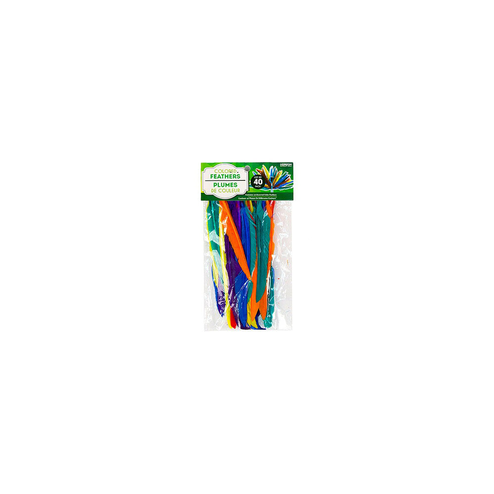 Image of Horizon Group USA Feathers - Assorted Colours - 40 Pack
