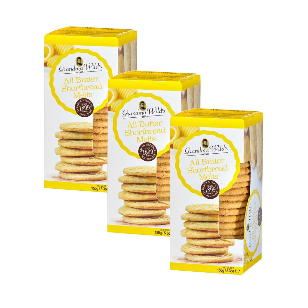 Image of Grandma Wild's All Butter Shortbread Melt - 150g - 3 Pack