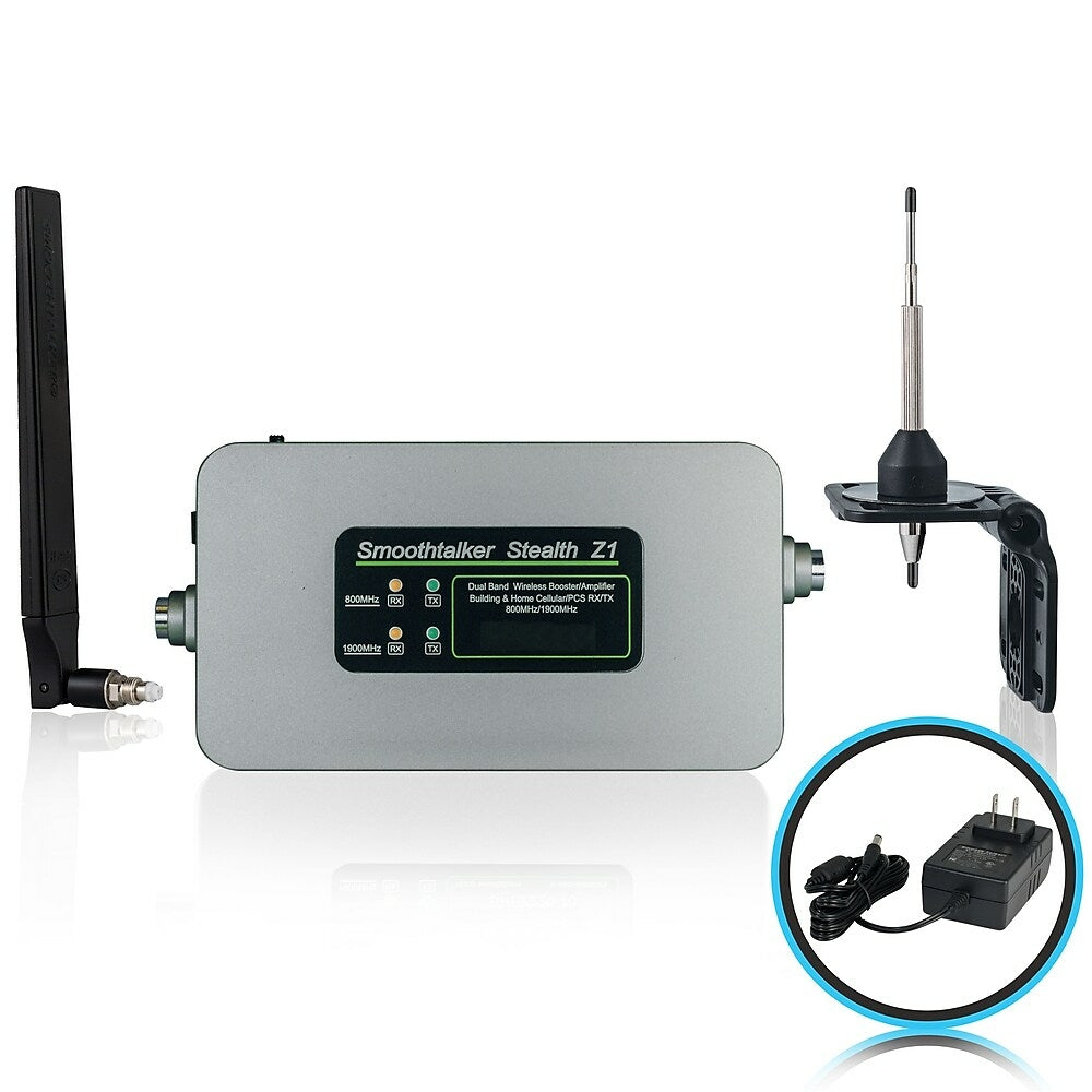 Image of Smoothtalker Stealth Z1-65dB High Power Cell Phone Signal Booster Kit, Covers up to 5000 sq. ft
