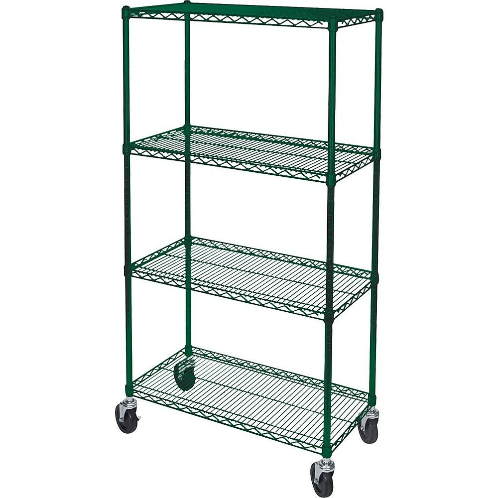 Image of Kleton Wire Shelf Cart, Epoxy Finish, 36" x 80" x 18", 800 Lbs. Capacity