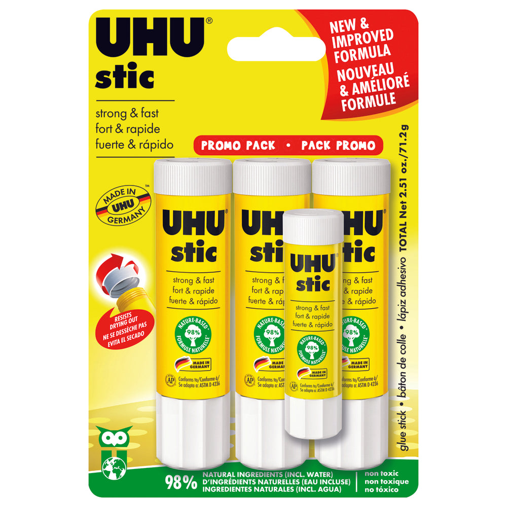 Image of UHU Glue Sticks - 21g - 3 Pack