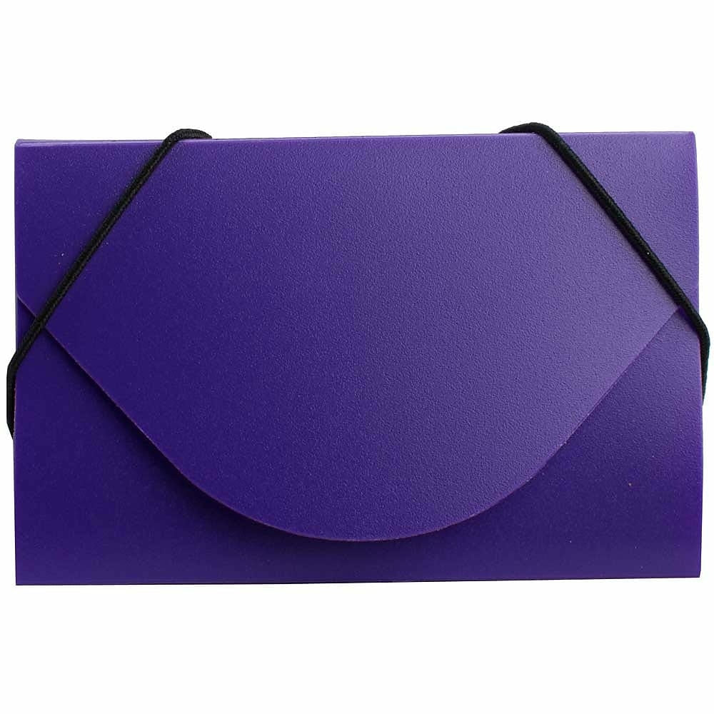 Image of JAM Paper Plastic Business Card Case, Purple, 100 Pack (291618970B)