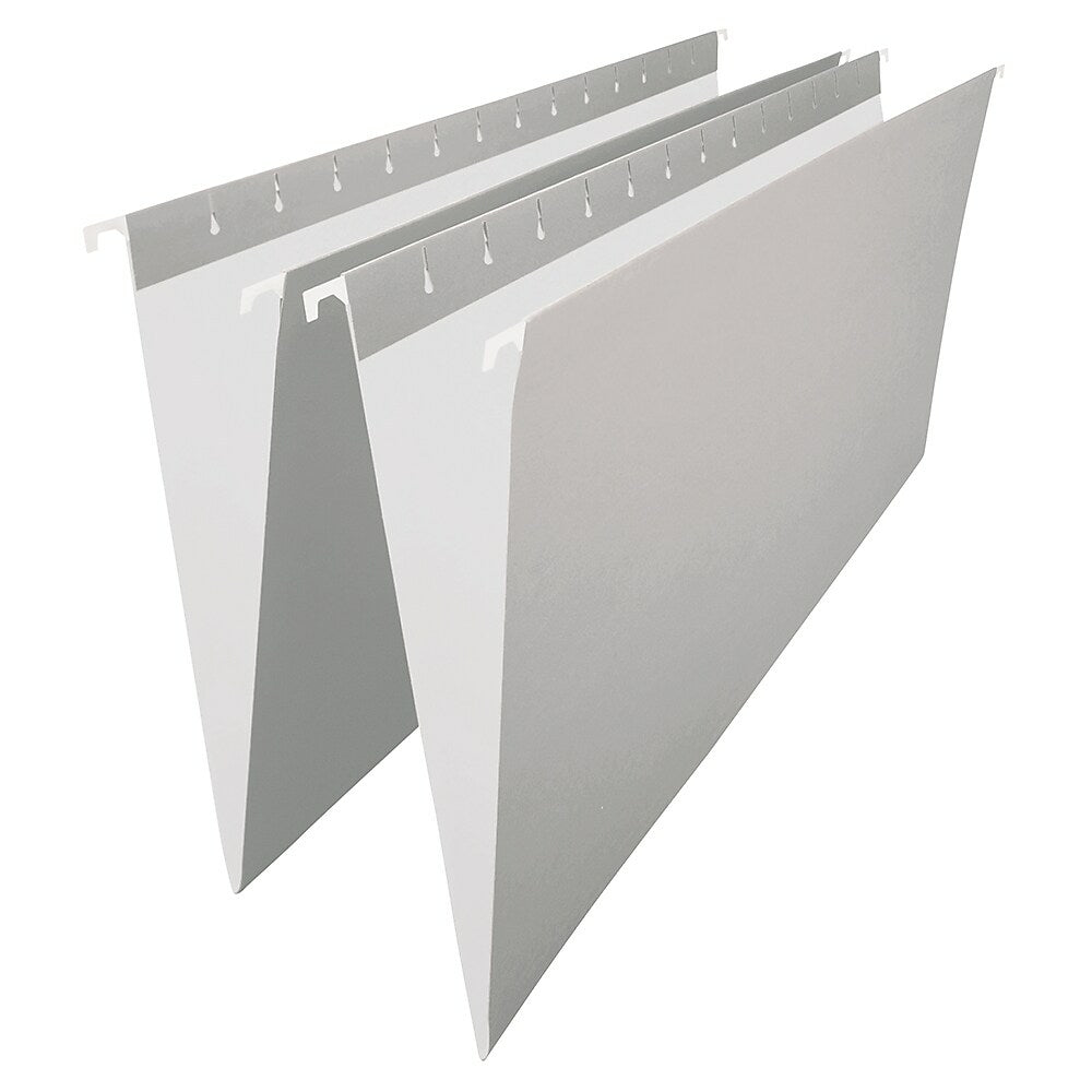 Image of Staples Grey Hanging File Folders - Legal Size - 25 Pack