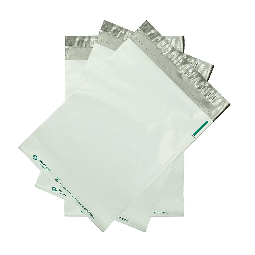 Image of Quality Park White Poly Envelopes - 9" x 12" - 100 Pack