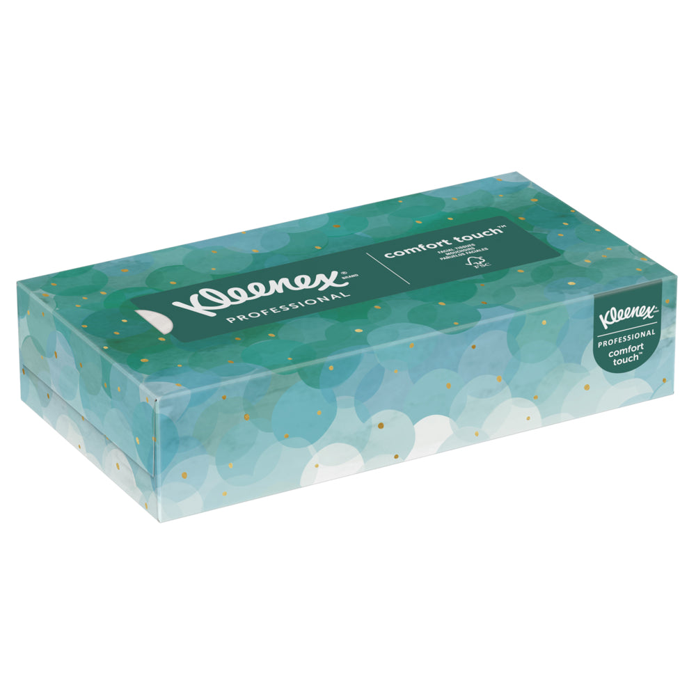 Image of Kleenex Professional Facial Tissue - 2-Ply - Flat Facial Tissue Boxes for Business - White