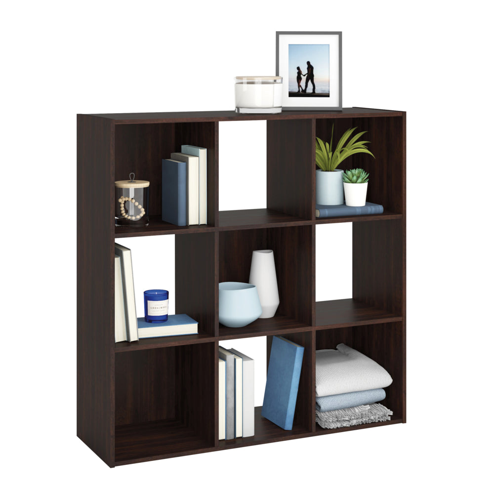 Image of Sauder Select 9-Cube Organizer Storage Cubby Unit - Cinnamon Cherry