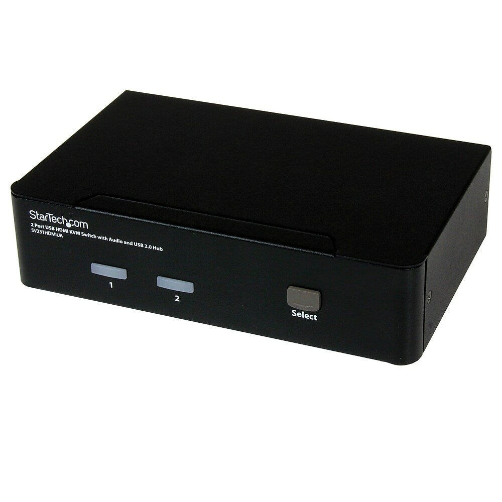 Image of StarTech USB HDMI KVM Switch with Audio and USB 2.0 Hub, 2 Port