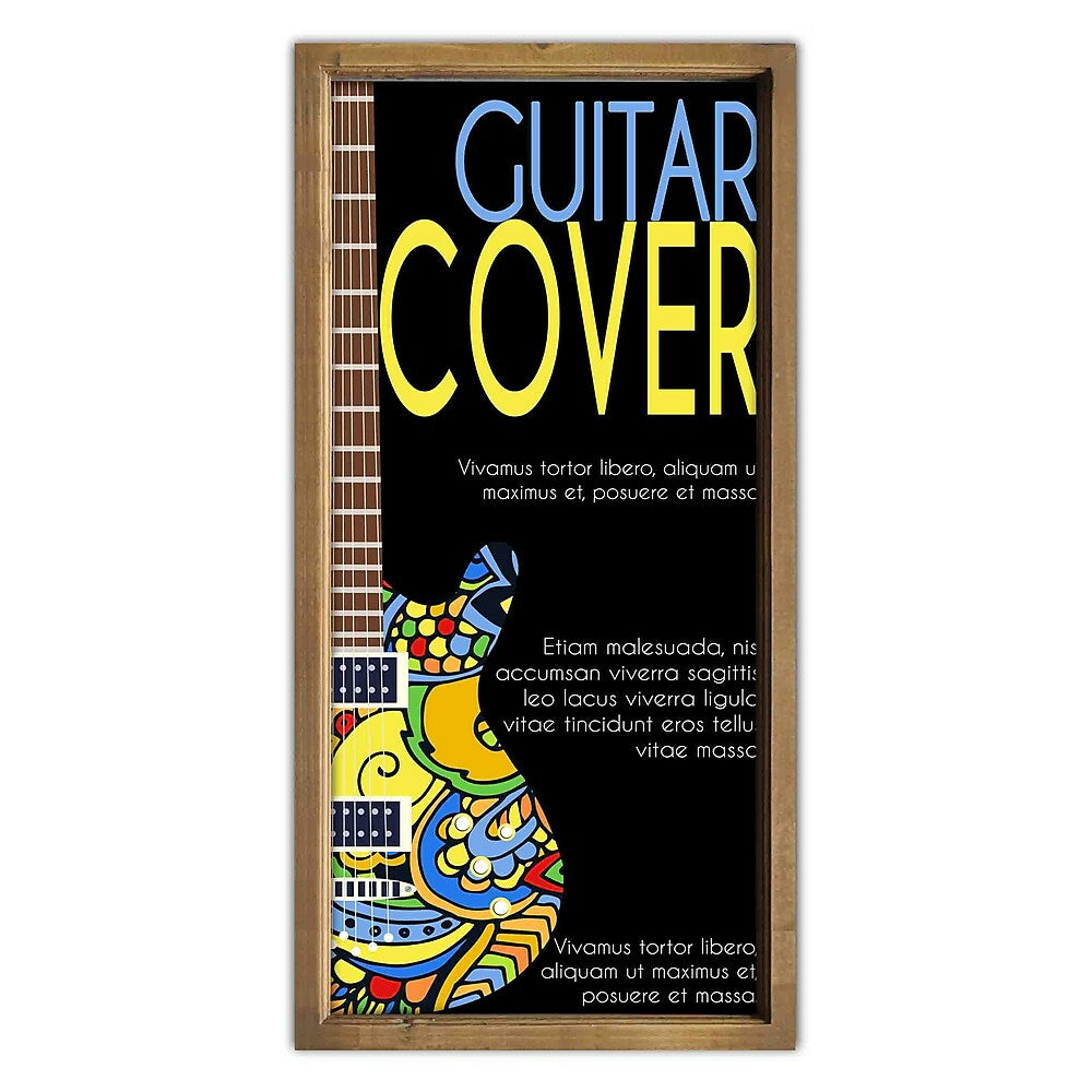 Image of Sign-A-Tology Guitar Cover Vintage Framed Art - 16" x 32"