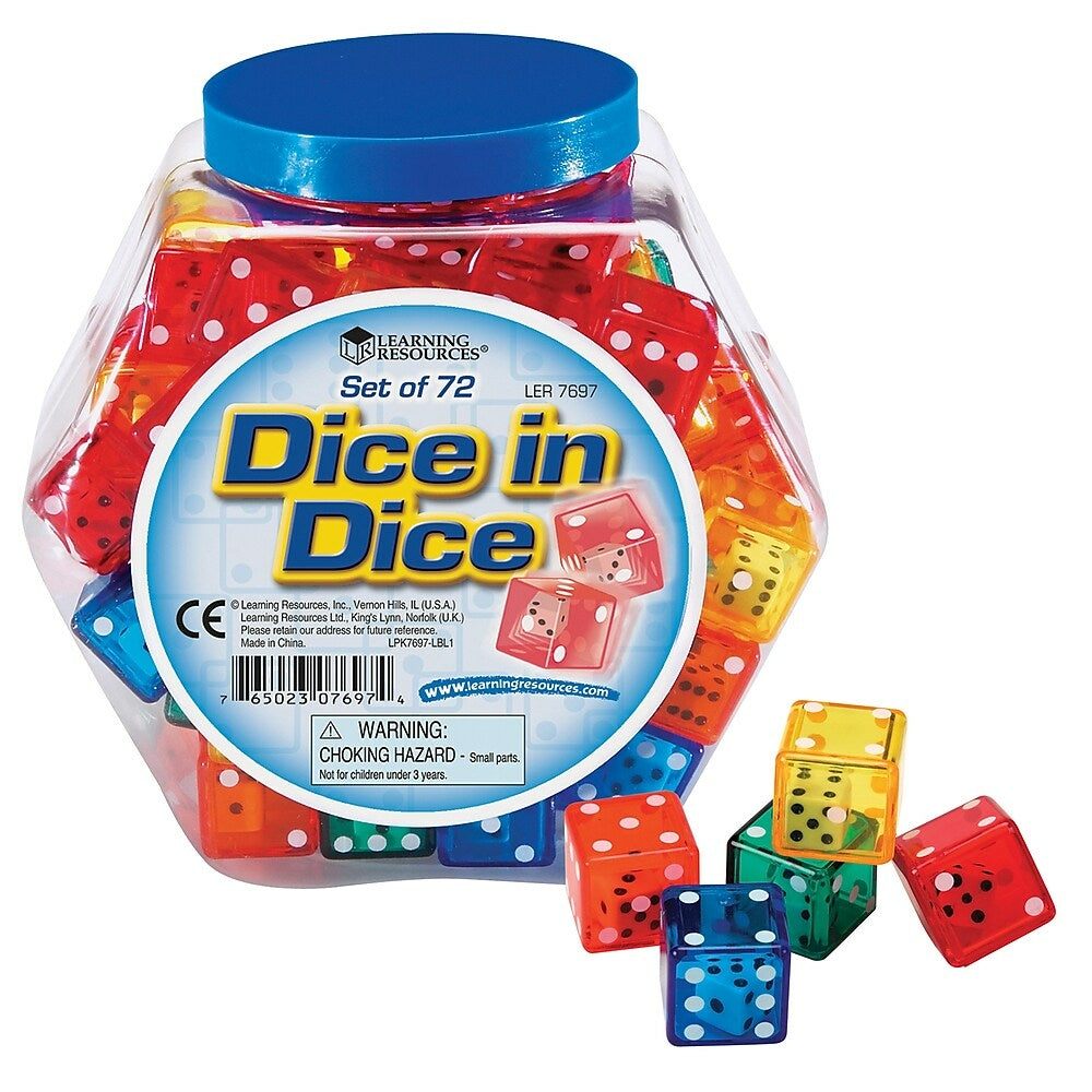 Image of Learning Resources Dice In Dice Bucket
