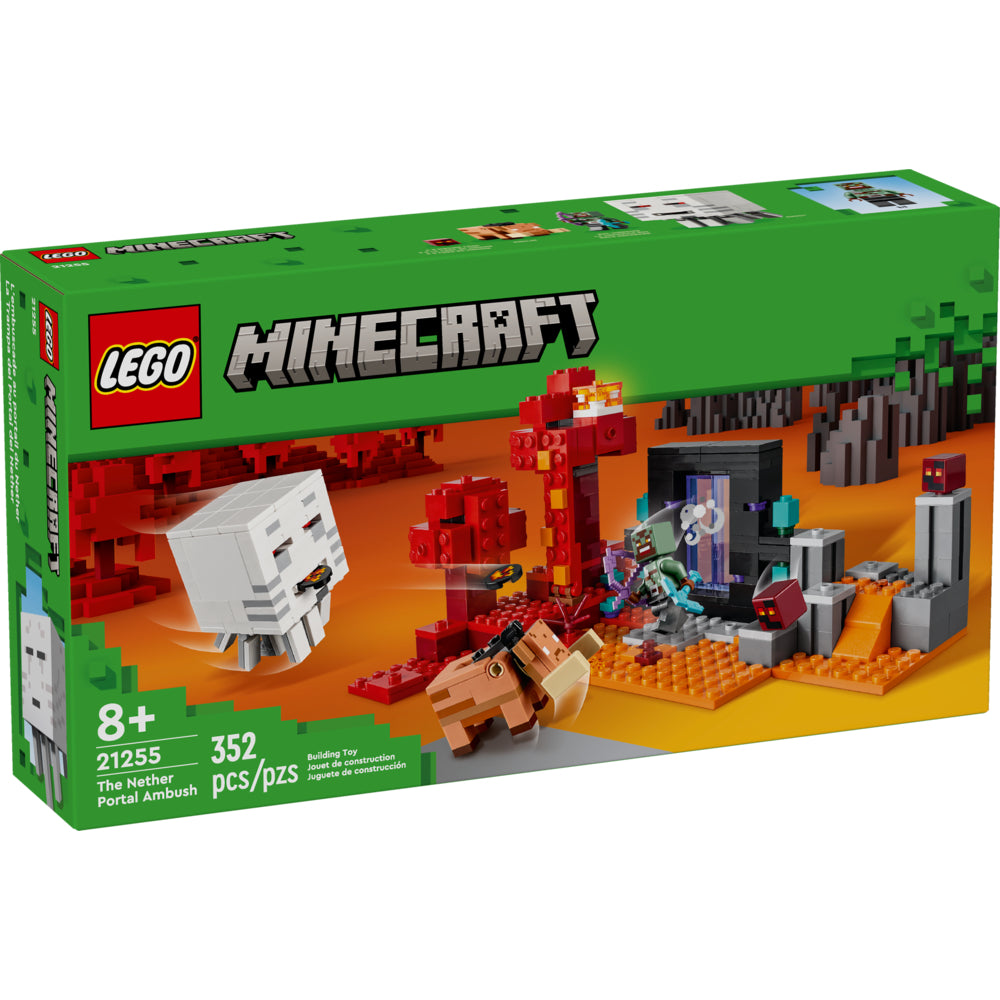 Image of LEGO Minecraft The Nether Portal Ambush - 352 Pieces
