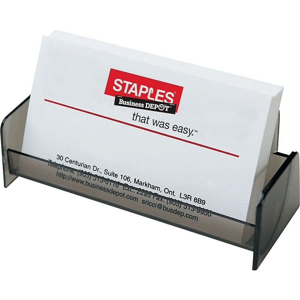 Image of Staples Business Card Holder - Smoke