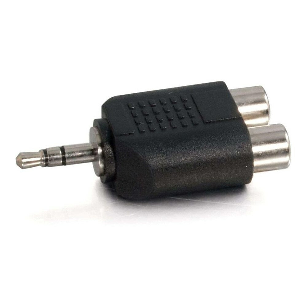 Image of C2G 40645 Stereo Male to Dual RCA Female Audio Adapter, Black