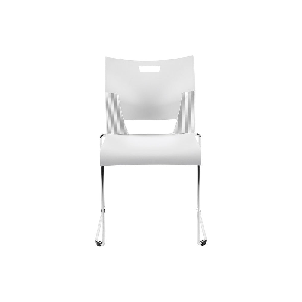 Image of Global Duet Armless Stacking Chair - Ivory Clouds, White