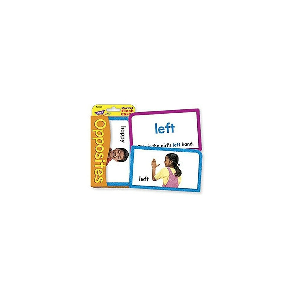 Image of Trend Enterprises Opposites Pocket Flash Cards, Grades Kindergarten - 2 (T-23025), 56 Pack