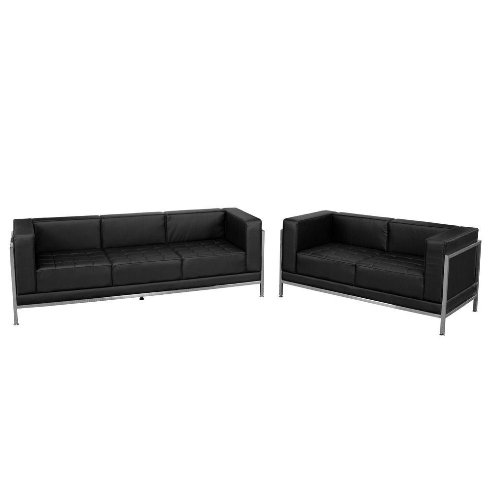 Image of Flash Furniture HERCULES Imagination Series Black LeatherSoft Sofa & Loveseat Set