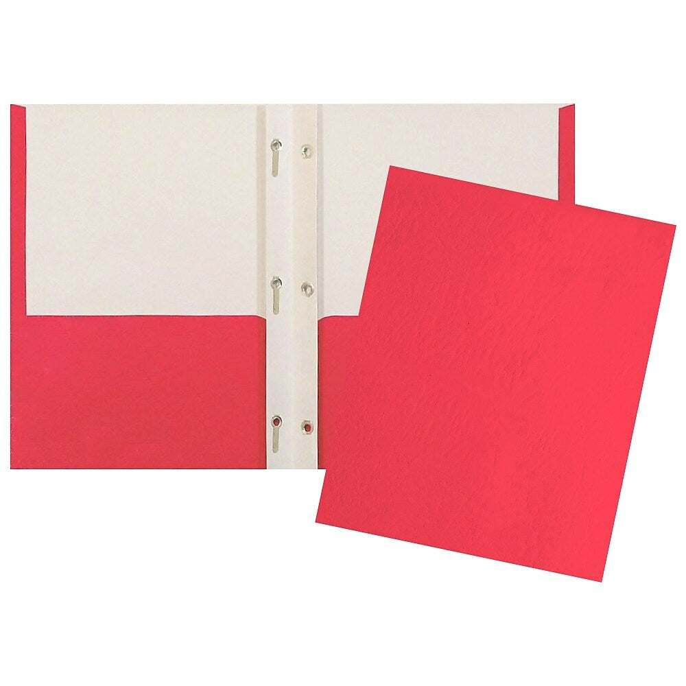 Image of Staples Twin Pocket & Prong Portfolio Red
