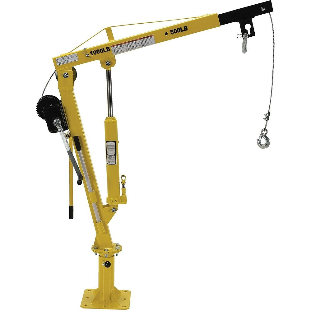 Image of Vestil Winch Operated Truck Jib Crane, 500 Lbs. (0.25 Tons), Steel Chain, 51" (WTJ-2)