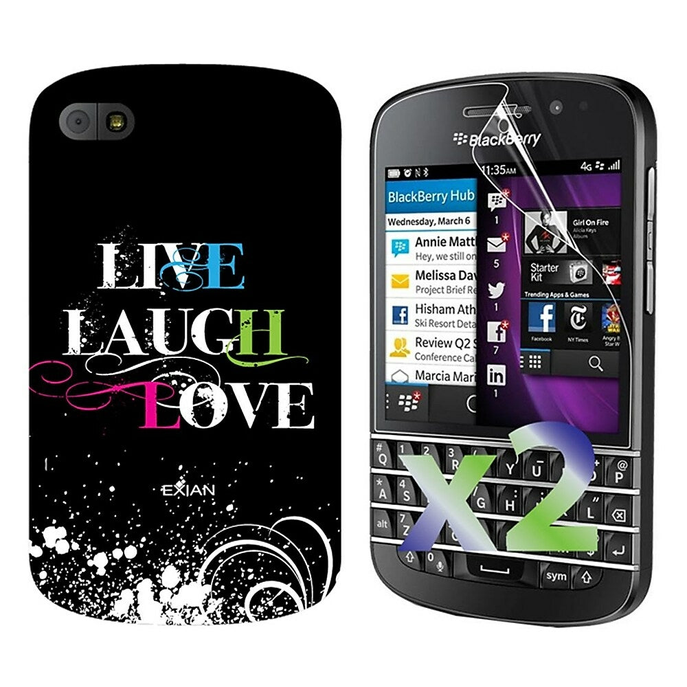 Image of Exian Case for Blackberry Q10 - Live Laugh Love