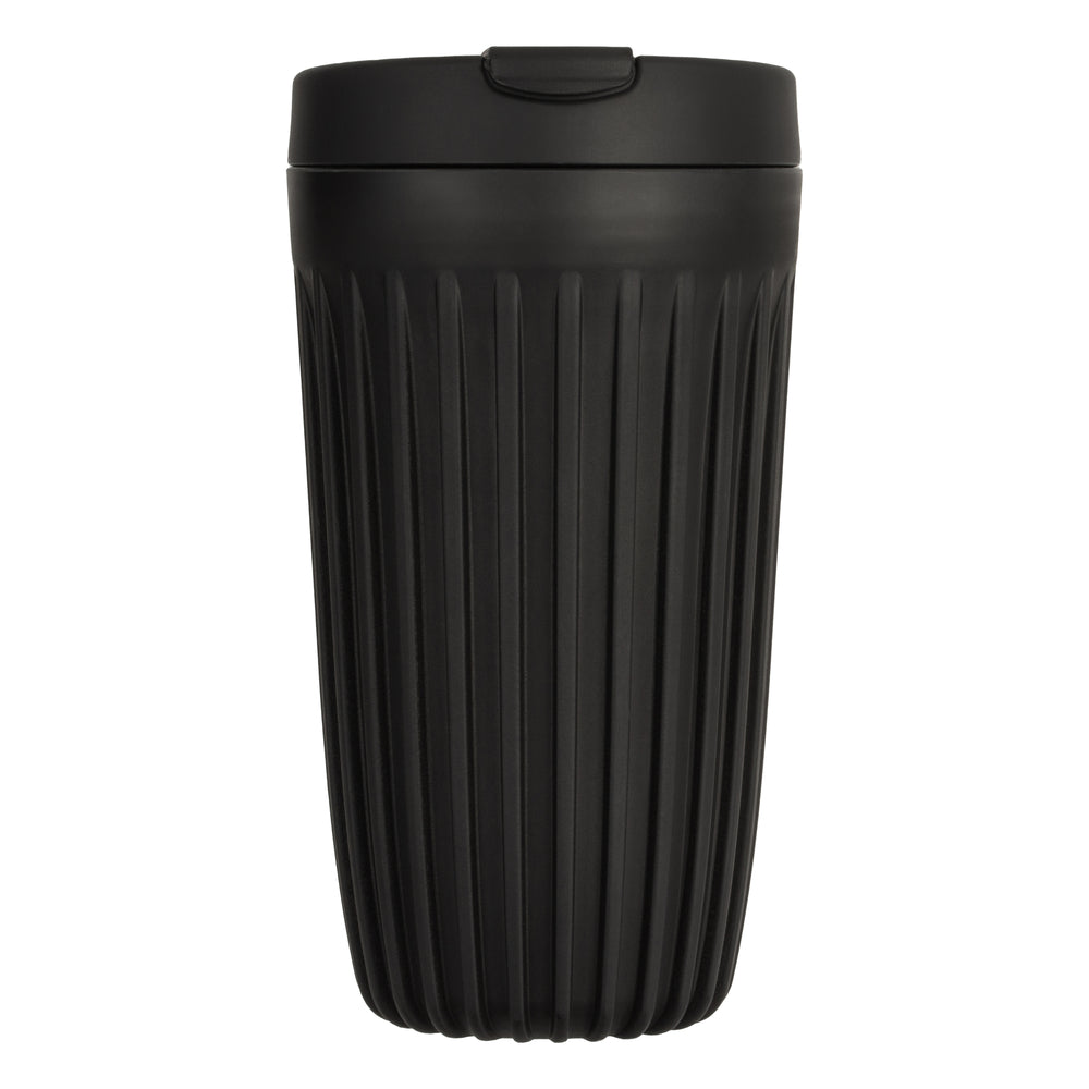 Image of Gry Mattr Ribbed Travel Mug - Black, White