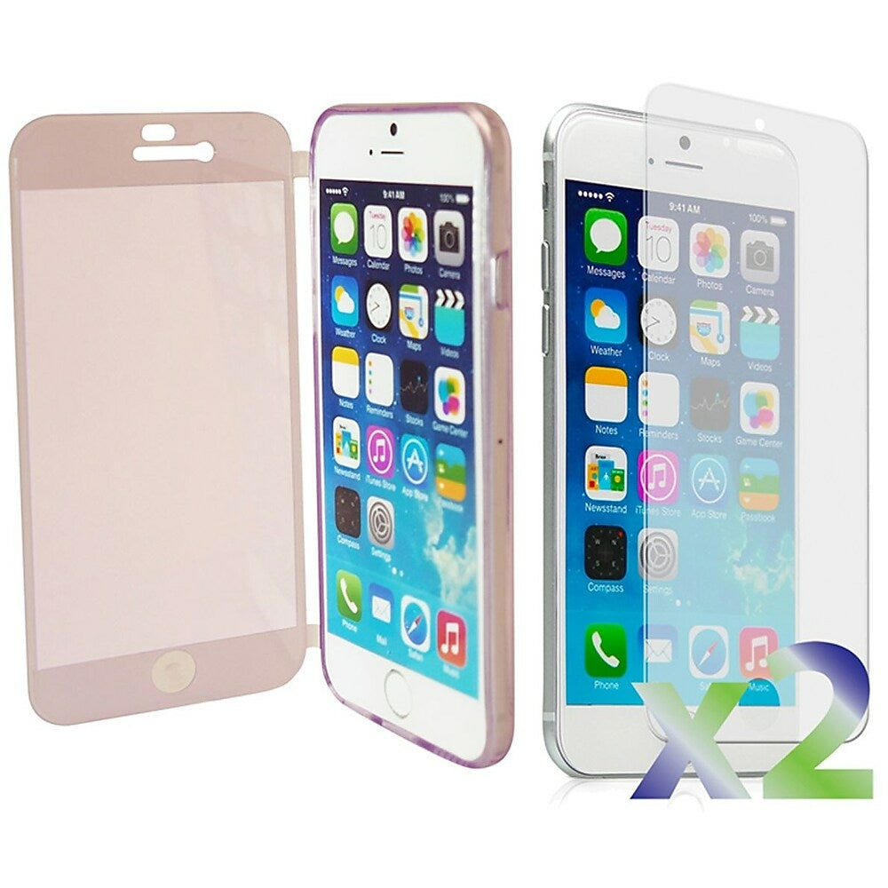 Image of Exian Transparent Case with Front Cover for iPhone 6 - Purple