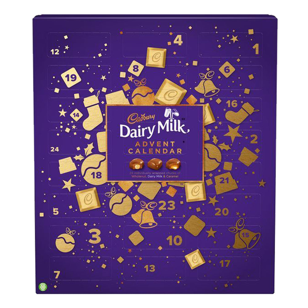 Image of Cadbury UK Dairy Milk, Caramel & Wholenut Advent Calendar 258g