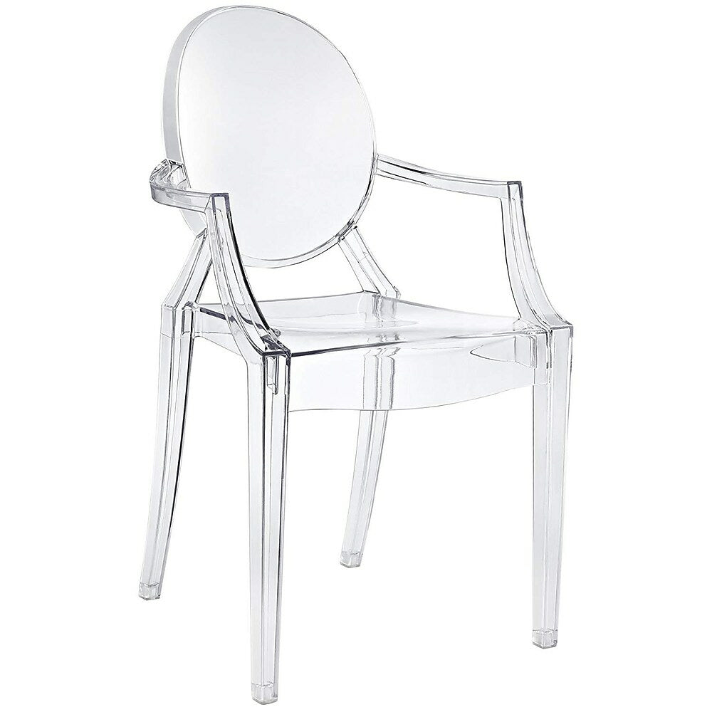 Image of Nicer Furniture Philippe Starck Louis XVI Ghost Chair, Crystal, 5 Pack, White