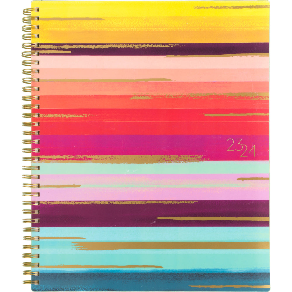Image of Papyrus 2023-2024 Stripes Academic Weekly/Monthly Planner - 11" x 9" - Bilingual, Multicolour