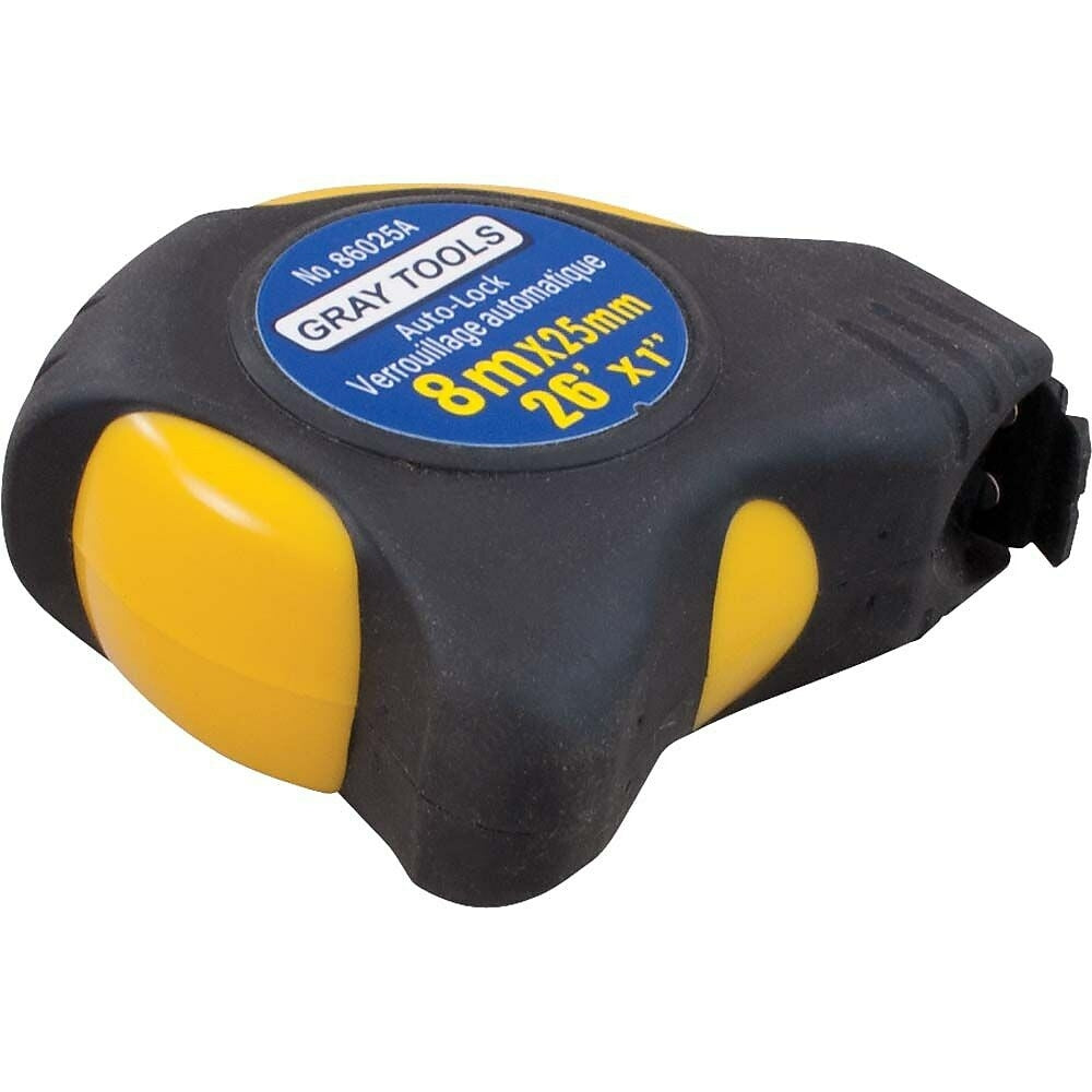 Image of Gray Tools 26 Foot Measuring Tape With Auto Lock, 1" Wide