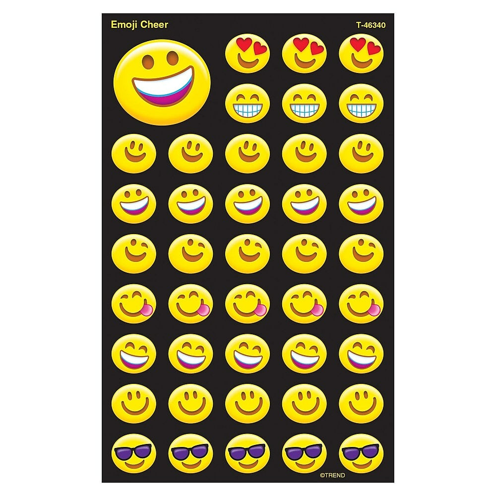 Image of Trend Enterprises Emoji Cheer superShapes Stickers (T-46340), 6 Pack