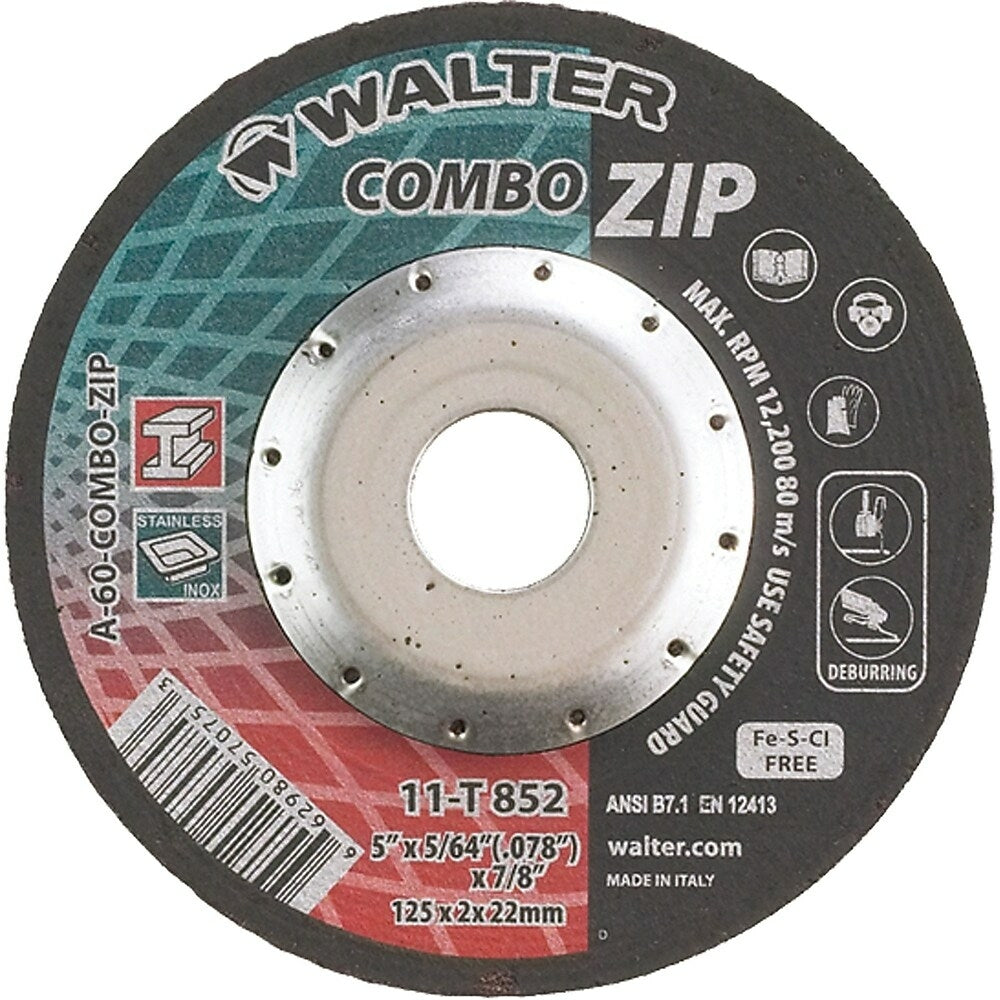 Image of Right Angle Grinder Reinforced Cut-off Wheels, Combo Zip, 12 Pack