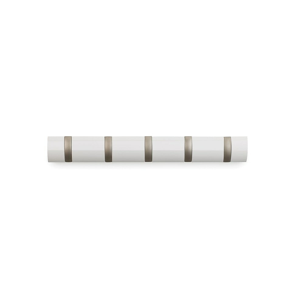 Image of Umbra Flip 5-Hook, High Gloss, White