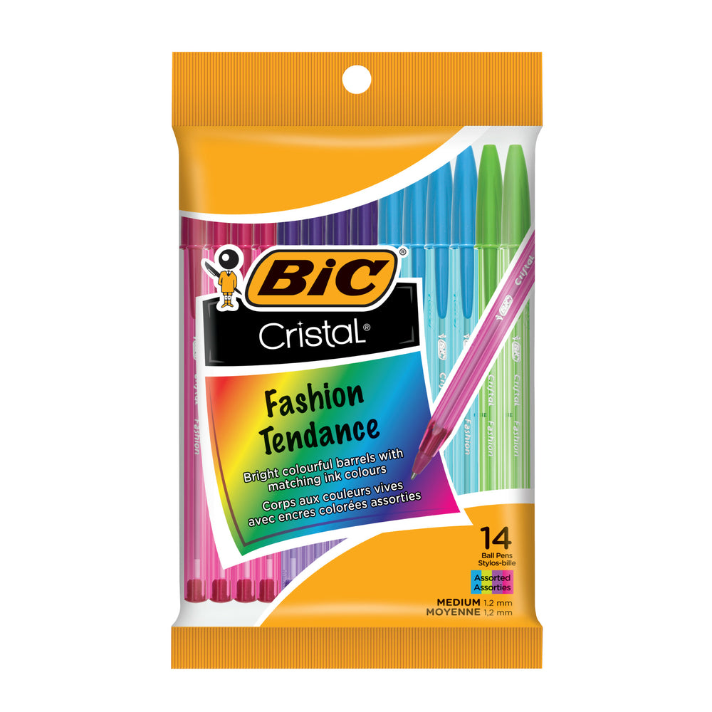 Image of BIC Shimmers Fashion Colour Stic Pens - 14 Pack