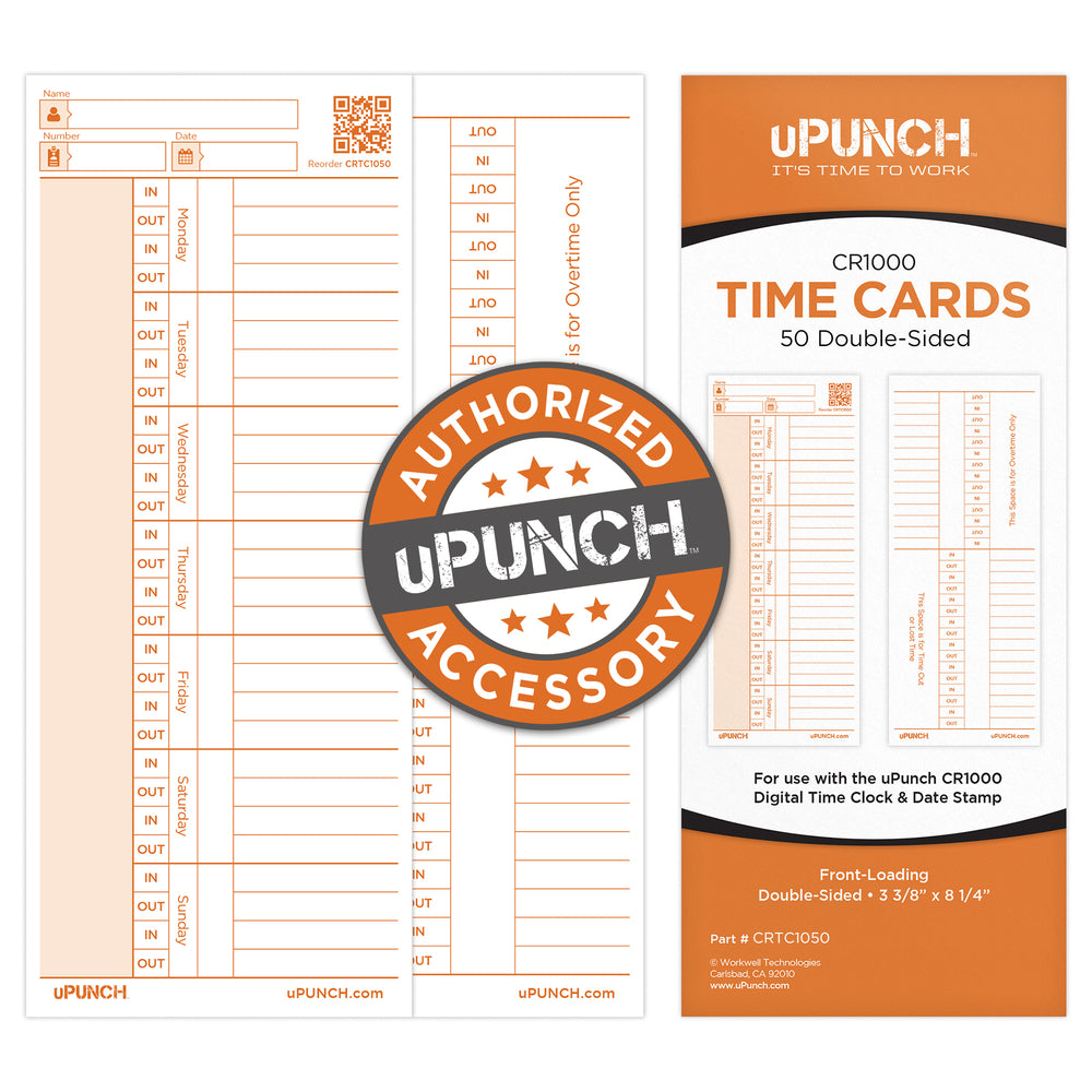 Image of uPunch Time Cards - 100 pack ( CRTC1050)