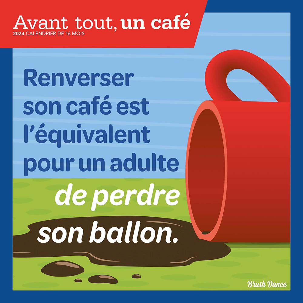 Image of Brush Dance 2024 Avant tout un cafe Monthly Square Wall Calendar - 12" x 12" - Assorted - French