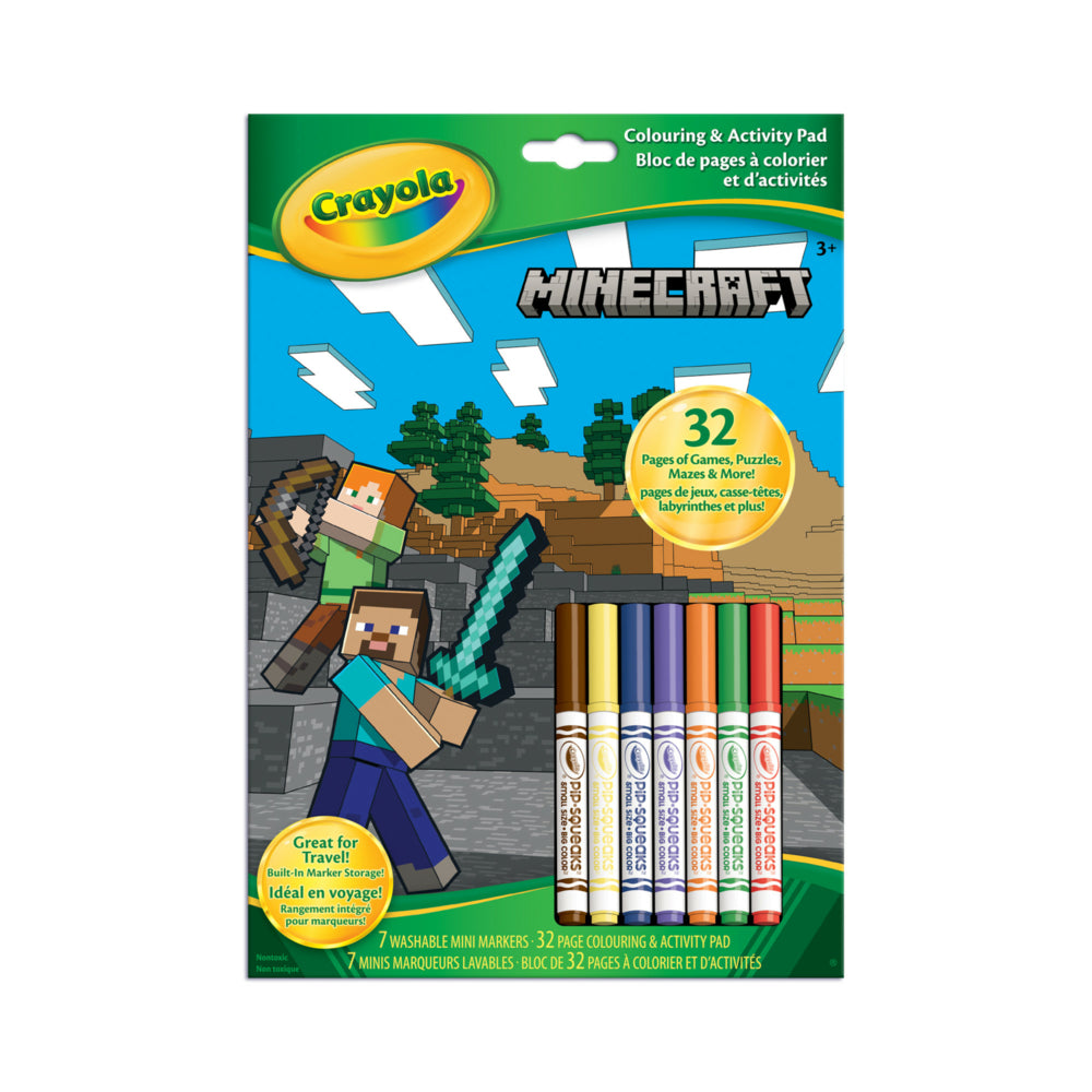 Image of Crayola Colouring & Activity Book - Minecraft, Assorted