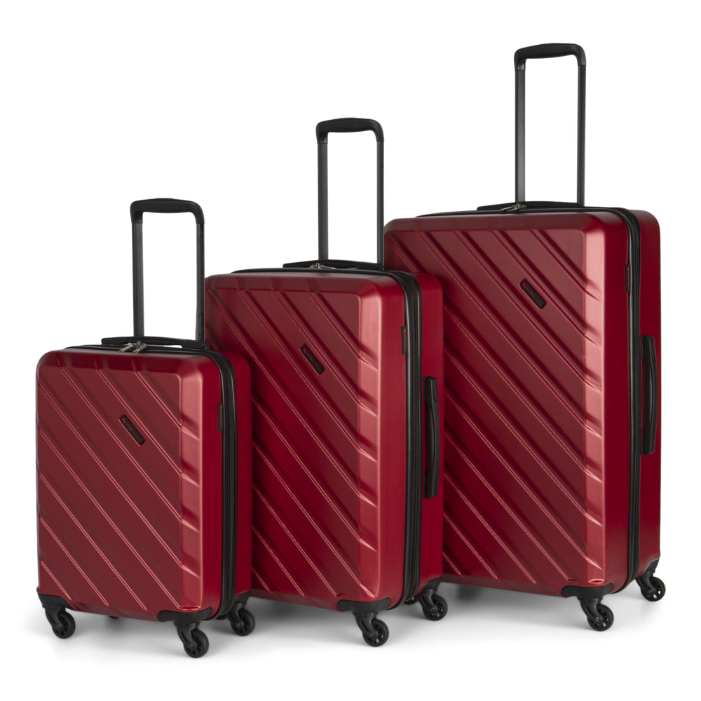 Image of Swiss Mobility 3-Piece ABS Hardside Luggage Set - ABS - Red
