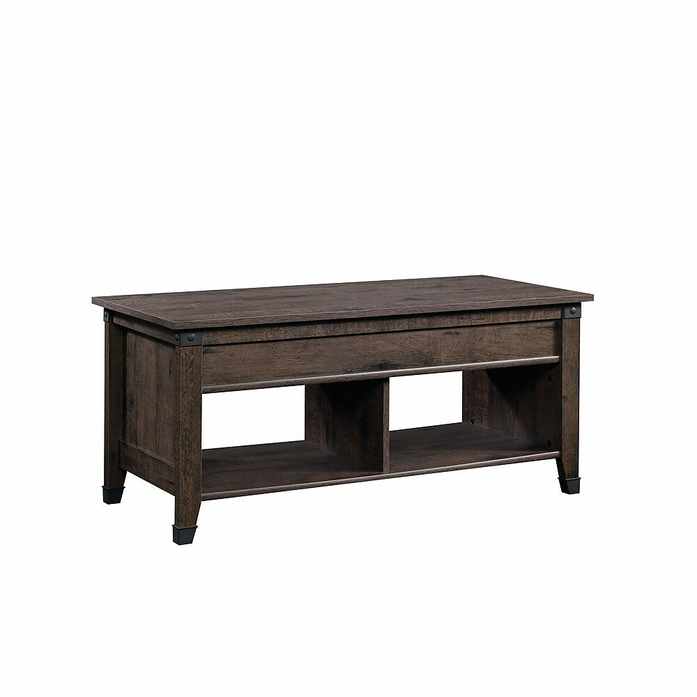 Image of Sauder Carson Forge Lift-Top Coffee Table, Coffee Oak, Brown