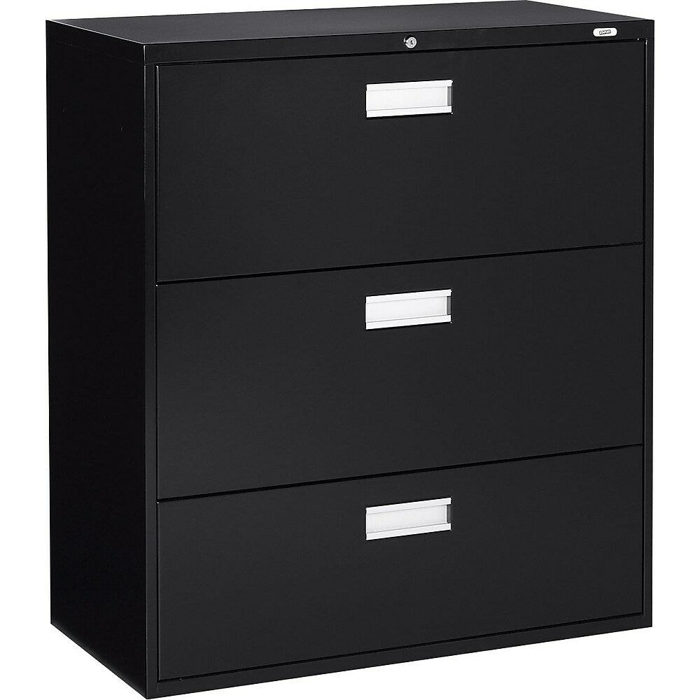 Image of Staples Lateral File Cabinet, 3 Drawer, Black