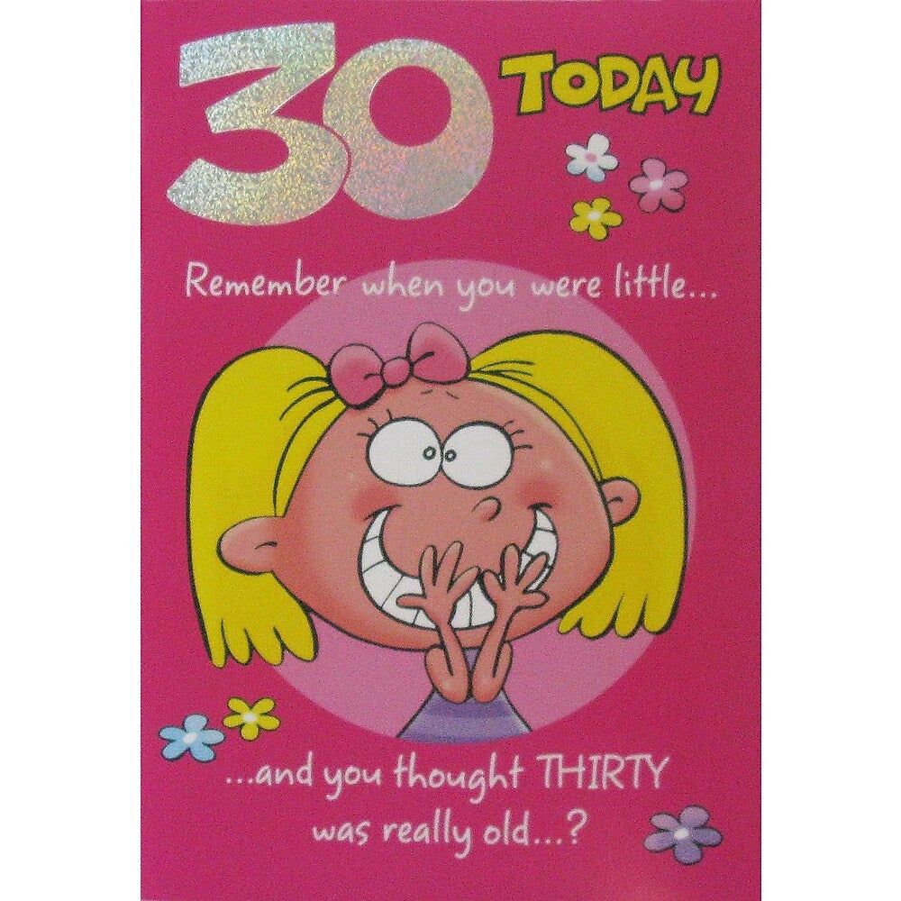 Cartes De Souhaits Anniversaire 30 Ans Humour 18 Paquet Bureauengros Com