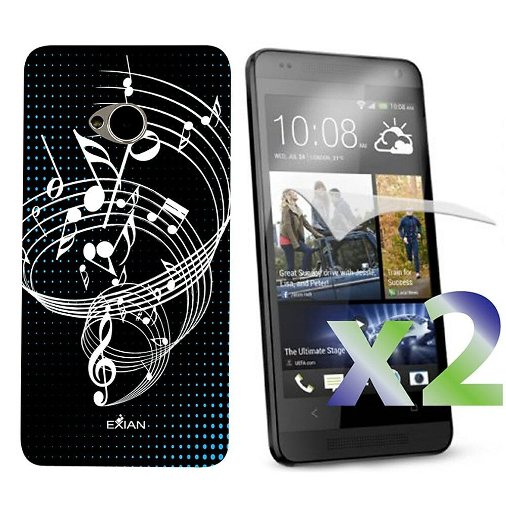 Image of Exian Musical Notes Case for HTC One - Black