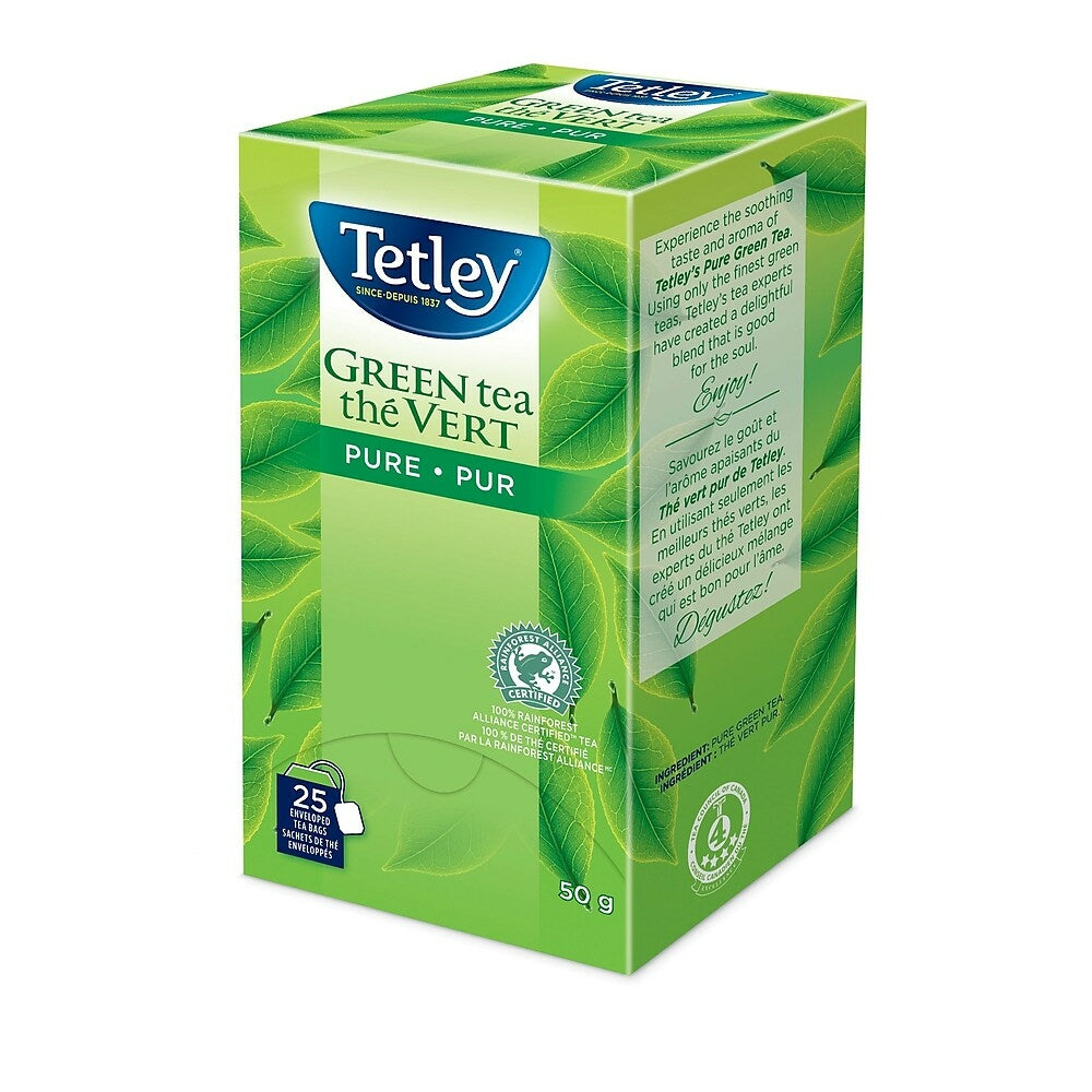 Image of Tetley Tea Pure Green Enveloped Tea Bag - 75 Pack