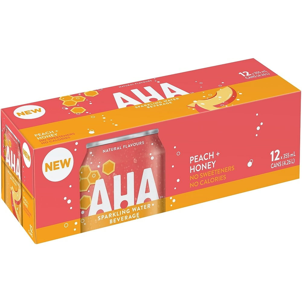 Image of AHA Peach & Honey - 355mL - 12 Pack