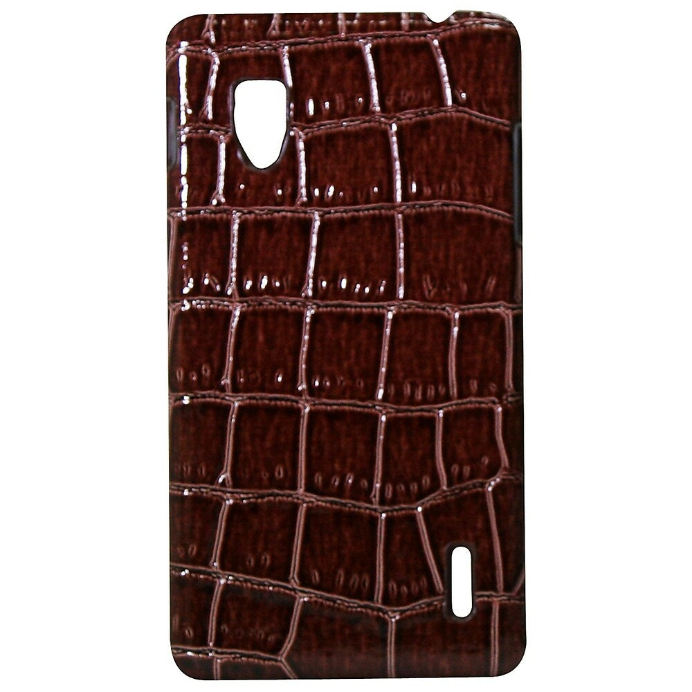 Image of Exian Crocodile Skin Case for Optimus G - Brown