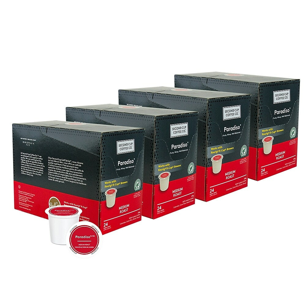 Image of Second Cup Coffee Co. Paradiso Medium Coffee K-Cup Pods - 96 Pack