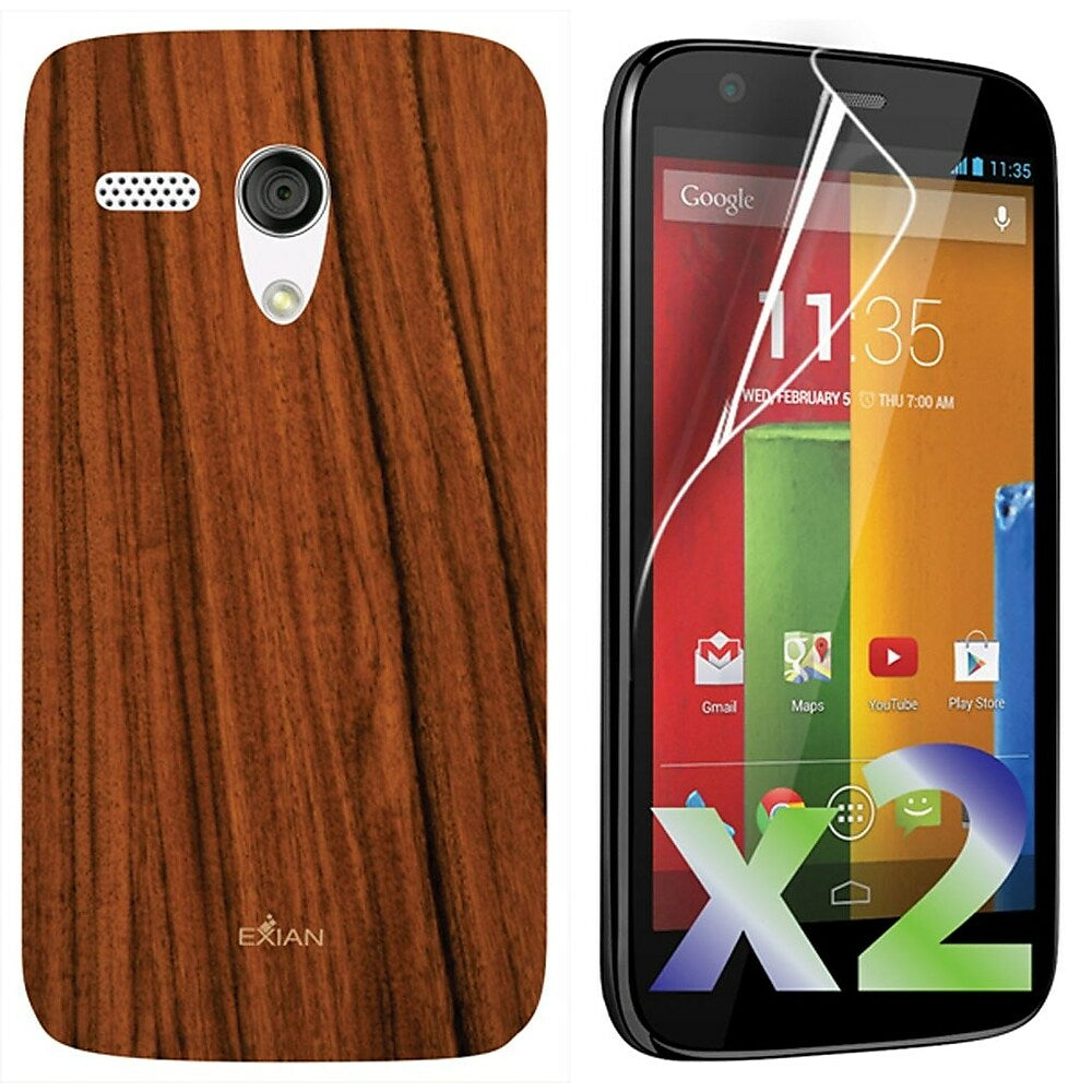 Image of Exian Case for Moto G - Wood, Brown